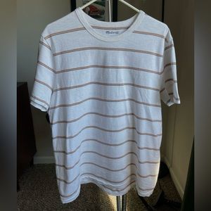 Madewell Multi-Color Feeder Stripe T Shirt | L